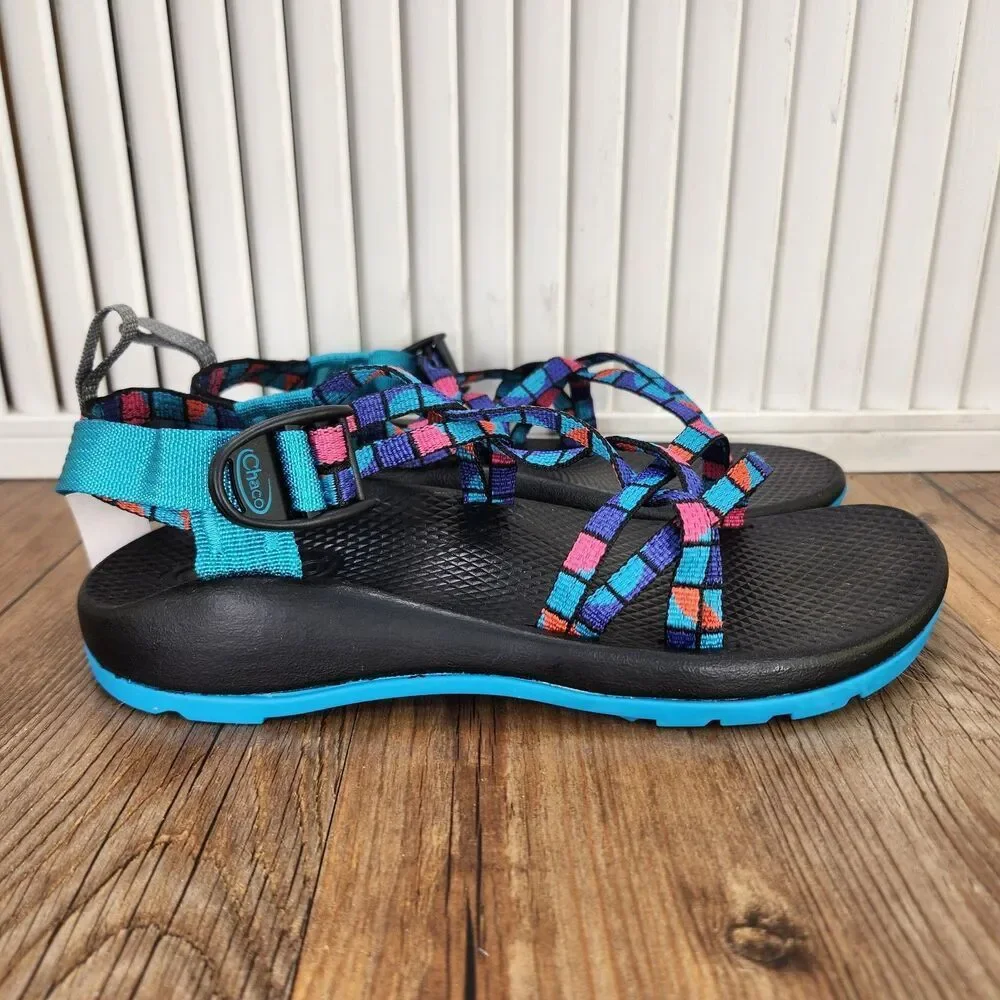 Chaco ZX/1 Ecotread Kids Sz 5 M Break Teal Hiking Beach Strappy Sandals J180264